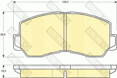 6107859 GIRLING Комплект тормозных колодок, дисковый тормоз