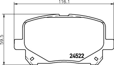 8DB355028591 HELLA PAGID Комплект тормозных колодок, дисковый тормоз