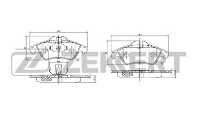 BS2123 ZEKKERT Комплект тормозных колодок, дисковый тормоз