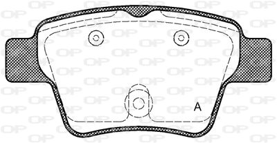 BPA113800 OPEN PARTS Комплект тормозных колодок, дисковый тормоз