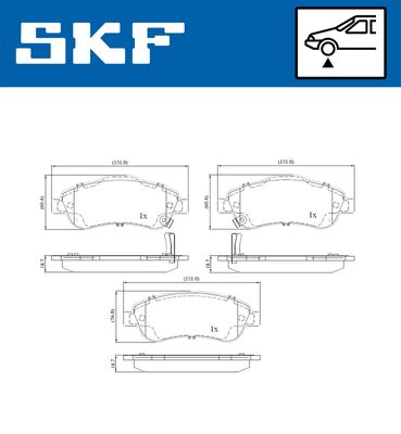 VKBP80318A SKF Комплект тормозных колодок, дисковый тормоз