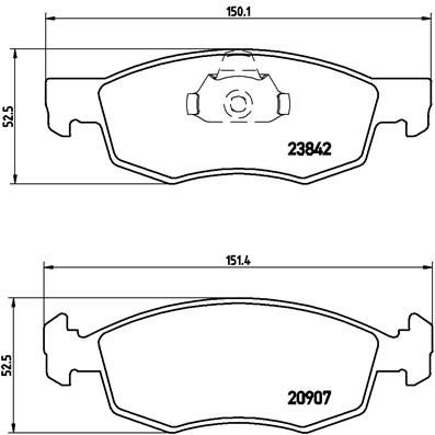 P23118 BREMBO Комплект тормозных колодок, дисковый тормоз