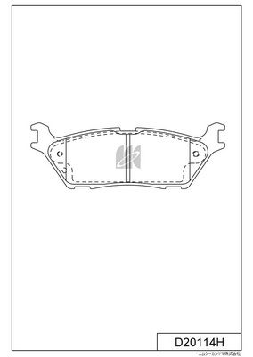 D20114H MK Kashiyama Комплект тормозных колодок, дисковый тормоз