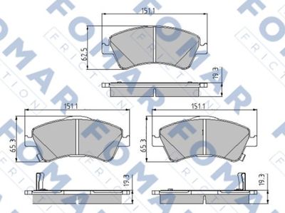 FO862681 FOMAR Friction Комплект тормозных колодок, дисковый тормоз