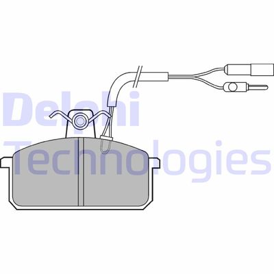 LP517 DELPHI Комплект тормозных колодок, дисковый тормоз