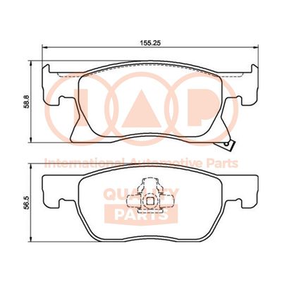 70409040P IAP QUALITY PARTS Комплект тормозных колодок, дисковый тормоз