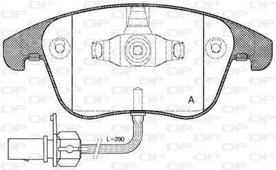 BPA121911 OPEN PARTS Комплект тормозных колодок, дисковый тормоз