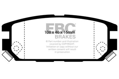 DP2987 EBC Brakes Комплект тормозных колодок, дисковый тормоз