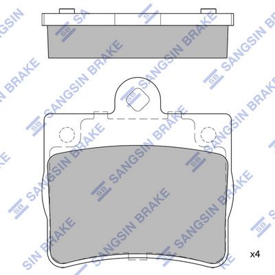 SP1922 Hi-Q Комплект тормозных колодок, дисковый тормоз