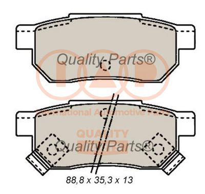 70406015 IAP QUALITY PARTS Комплект тормозных колодок, дисковый тормоз