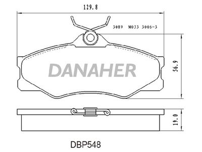 DBP548 DANAHER Комплект тормозных колодок, дисковый тормоз