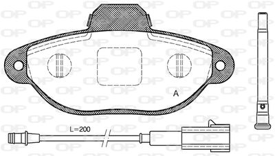 BPA041421 OPEN PARTS Комплект тормозных колодок, дисковый тормоз