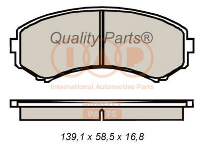 70411062 IAP QUALITY PARTS Комплект тормозных колодок, дисковый тормоз