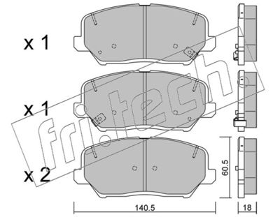 10130 fri.tech. Комплект тормозных колодок, дисковый тормоз