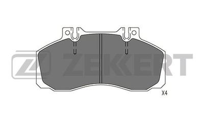 BS2070 ZEKKERT Комплект тормозных колодок, дисковый тормоз