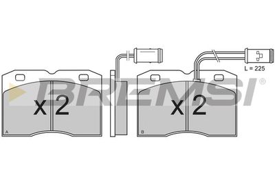 BP2517 BREMSI Комплект тормозных колодок, дисковый тормоз