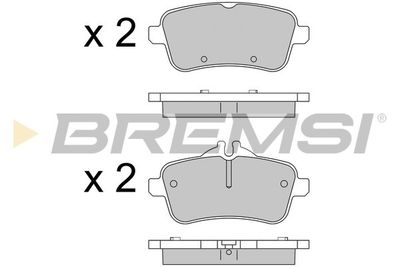 BP3538 BREMSI Комплект тормозных колодок, дисковый тормоз