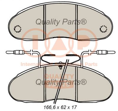 70413060 IAP QUALITY PARTS Комплект тормозных колодок, дисковый тормоз