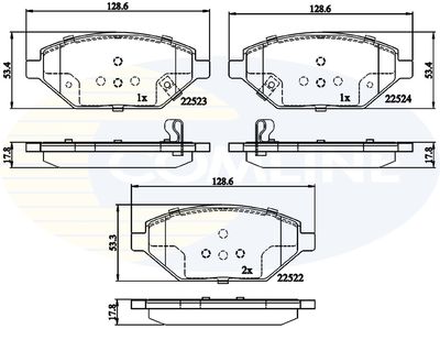 CBP32325 COMLINE Комплект тормозных колодок, дисковый тормоз