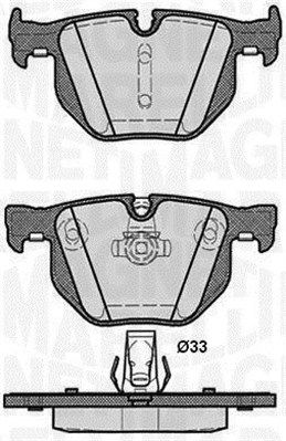 363916060487 MAGNETI MARELLI Комплект тормозных колодок, дисковый тормоз