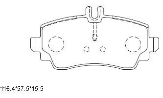 KD7574 ASIMCO Комплект тормозных колодок, дисковый тормоз