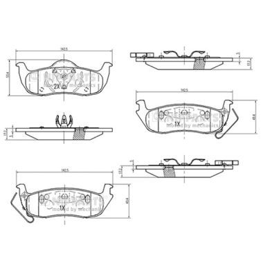 N3611059 NIPPARTS Комплект тормозных колодок, дисковый тормоз