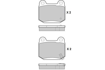121159 E.T.F. Комплект тормозных колодок, дисковый тормоз