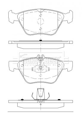 BBP2488 BORG & BECK Комплект тормозных колодок, дисковый тормоз