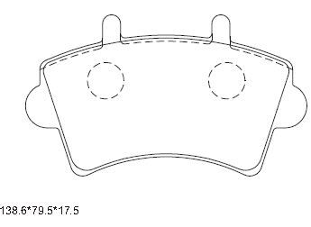 KD1511 ASIMCO Комплект тормозных колодок, дисковый тормоз