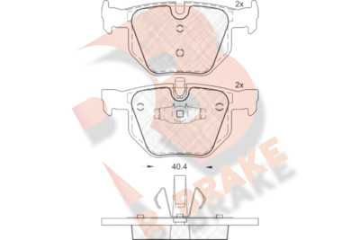 RB1739 R BRAKE Комплект тормозных колодок, дисковый тормоз