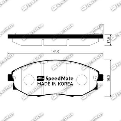 SMBPG016 SpeedMate Комплект тормозных колодок, дисковый тормоз