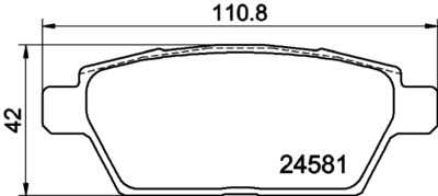 8DB355029081 HELLA Комплект тормозных колодок, дисковый тормоз