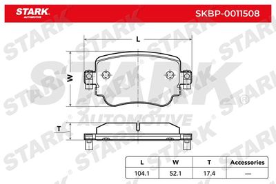 SKBP0011508 Stark Комплект тормозных колодок, дисковый тормоз