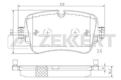 BS1532 ZEKKERT Комплект тормозных колодок, дисковый тормоз