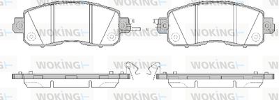 P1417304 WOKING Комплект тормозных колодок, дисковый тормоз