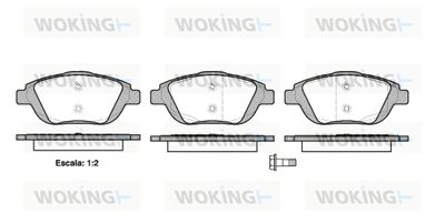 P1292300 WOKING Комплект тормозных колодок, дисковый тормоз