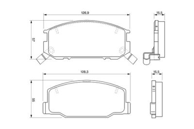 0986424724 BOSCH Комплект тормозных колодок, дисковый тормоз