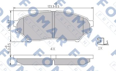 FO340181 FOMAR Friction Комплект тормозных колодок, дисковый тормоз