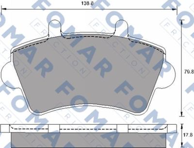 FO683681 FOMAR Friction Комплект тормозных колодок, дисковый тормоз