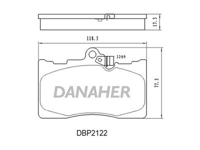 DBP2122 DANAHER Комплект тормозных колодок, дисковый тормоз