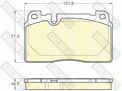 6119743 GIRLING Комплект тормозных колодок, дисковый тормоз