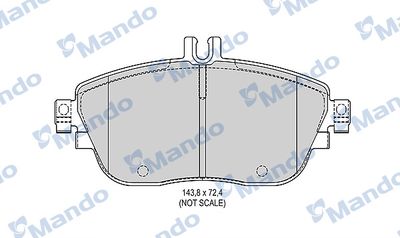 MBF015680 MANDO Комплект тормозных колодок, дисковый тормоз