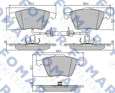 FO912481 FOMAR Friction Комплект тормозных колодок, дисковый тормоз