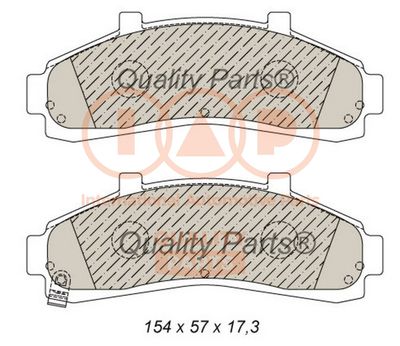 70404011 IAP QUALITY PARTS Комплект тормозных колодок, дисковый тормоз