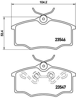 P59034 BREMBO Комплект тормозных колодок, дисковый тормоз