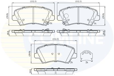 CBP32773 COMLINE Комплект тормозных колодок, дисковый тормоз