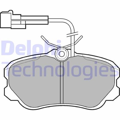 LP644 DELPHI Комплект тормозных колодок, дисковый тормоз