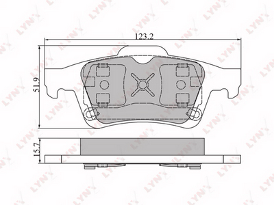 BD6302 LYNXauto Комплект тормозных колодок, дисковый тормоз