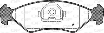 BPA028510 OPEN PARTS Комплект тормозных колодок, дисковый тормоз