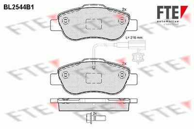 BL2544B1 FTE Комплект тормозных колодок, дисковый тормоз